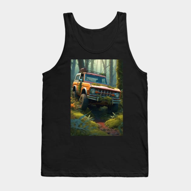 Vintage Lost in Jungle 4x4 Tank Top by FurryBallBunny